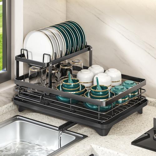 double layer kitchen dish rack