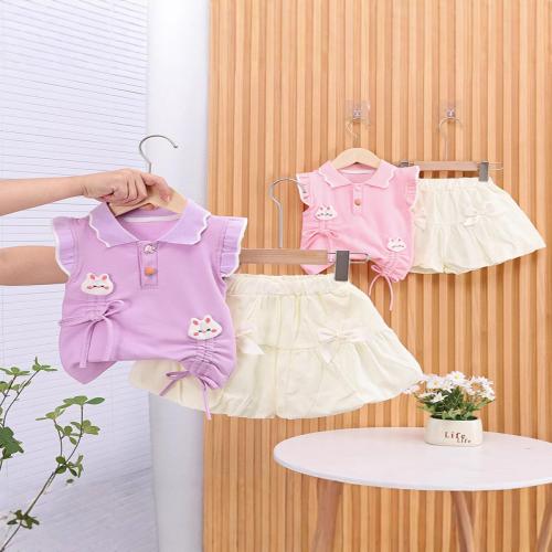 Girls flying rabbit 2-piece set